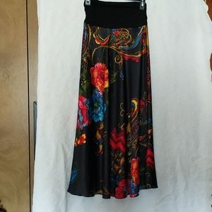 Silky long skirt